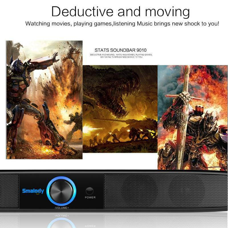 Home Theater Soundbar Wired Sound Bar Speaker System Subwoofer Stereo Super Bass