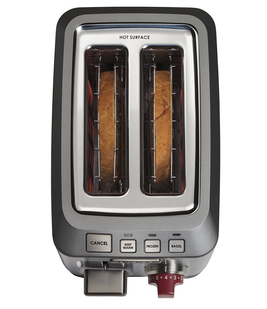 Wolf Gourmet 2-slice Toaster With Red Knob