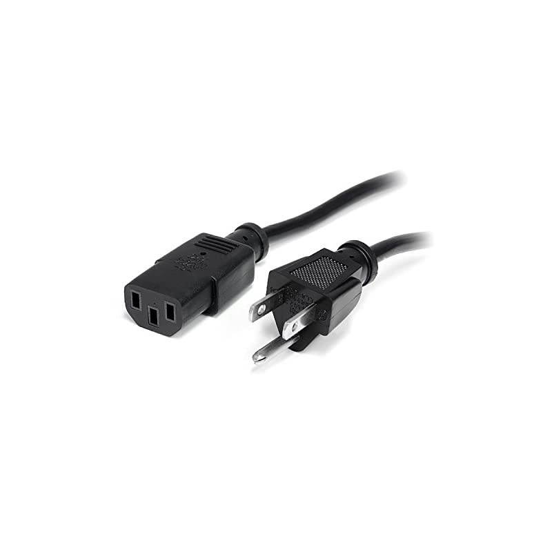 com 20 ft Standard Computer Power Cord (NEMA 5-15 to IEC 60320 C13) - 18 AWG Replacement AC Power Cable for PC or Monitor - 125V @ 10A (PXT10120)