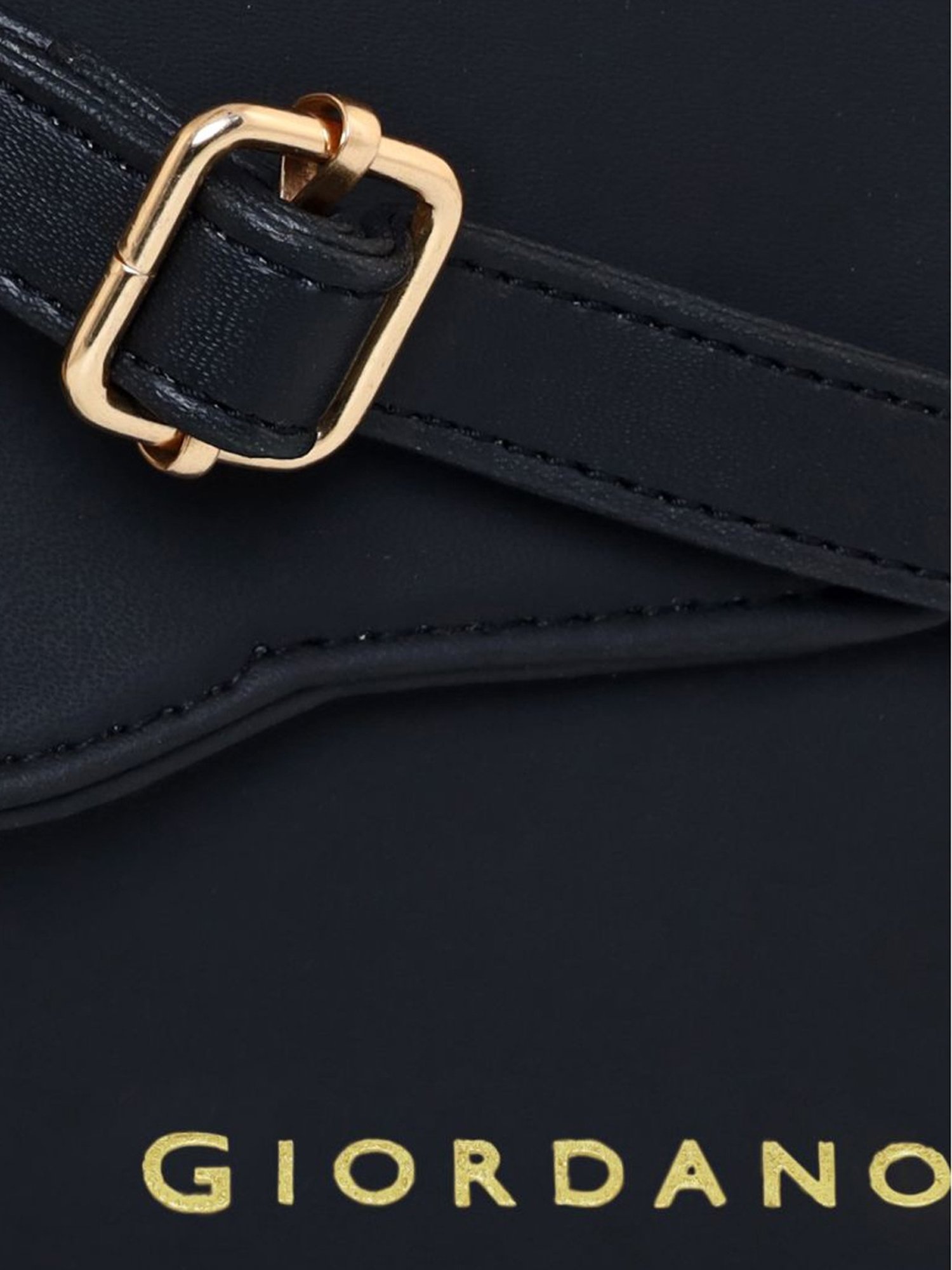 Giordano Black Solid Large Sling Handbag