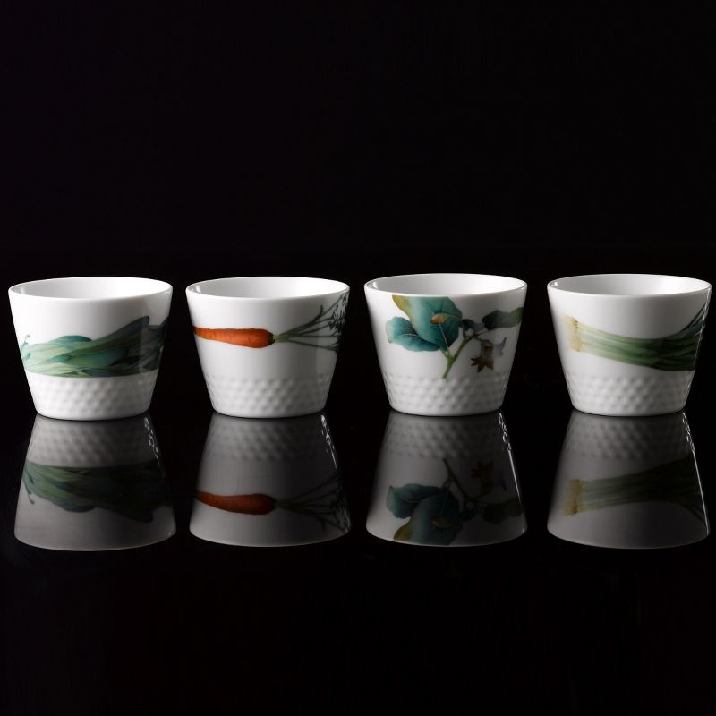 10 Strawberry Street Matte Wave Stoneware Side Bowls 10oz White - Set of 6