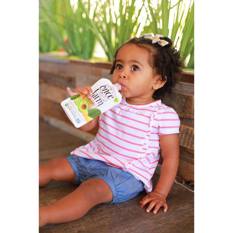 Once Upon a Farm Organic Wild Rumpus Avocado Stage 2 Baby Food Pouch - 3.2oz
