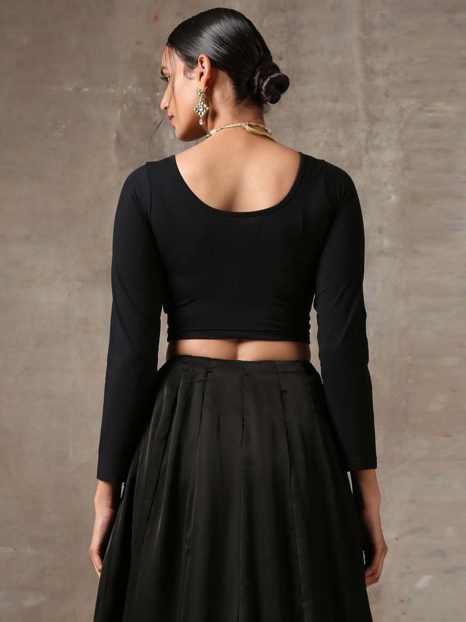 Swtantra Black Plain Readymade Blouse