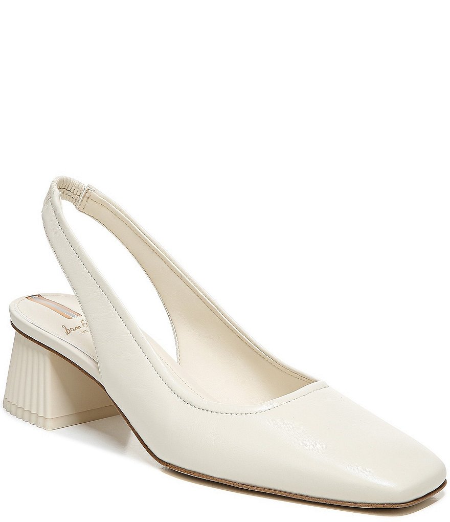 Sam Edelman Toren Leather Sculptural Heel Slingback Pumps