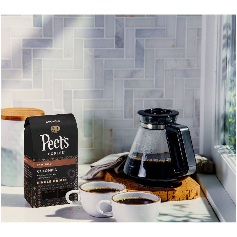 Peet's Colombia Single Origin Dark Roast Ground Coffee 10.5oz