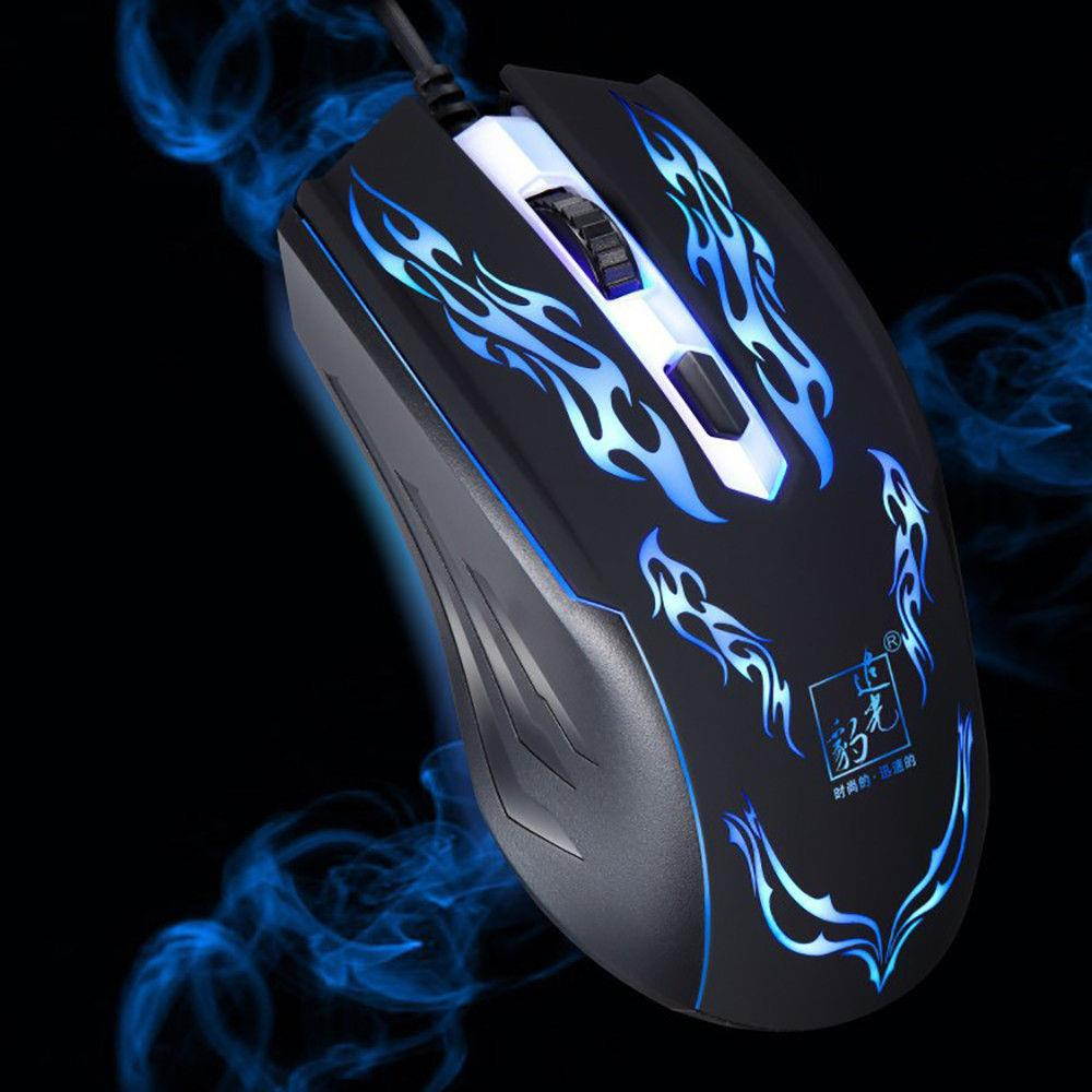 1200DPI 4Buttons Wired Gaming Mouse LED Optical Game Mouse Mice For PC Laptop