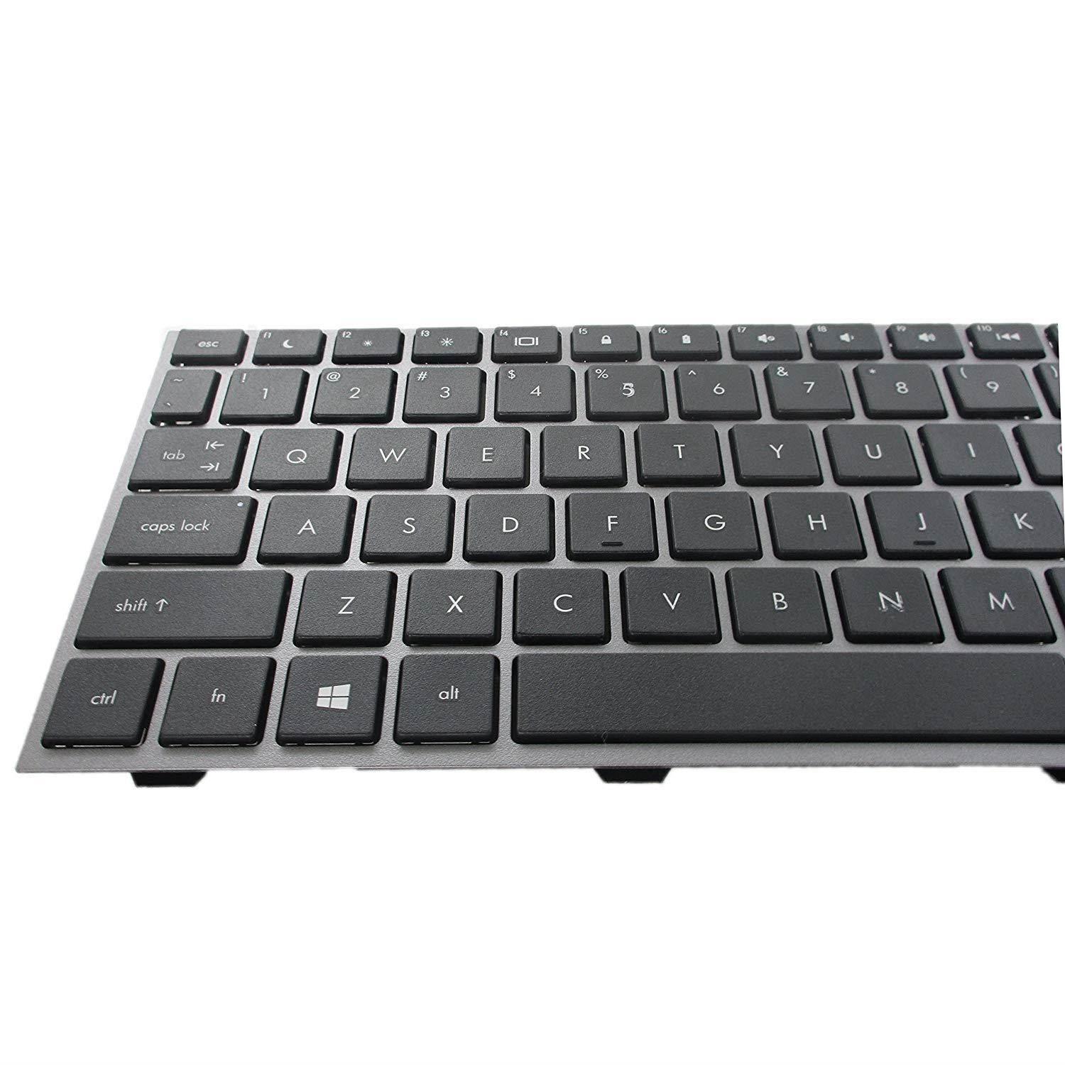 SUNMALL New Laptop Keyboard with Frame for HP ProBook 4540s 4540 4545s Series Compatible with Part Number 702237-001 683491-001 701485-001 Black US Layout