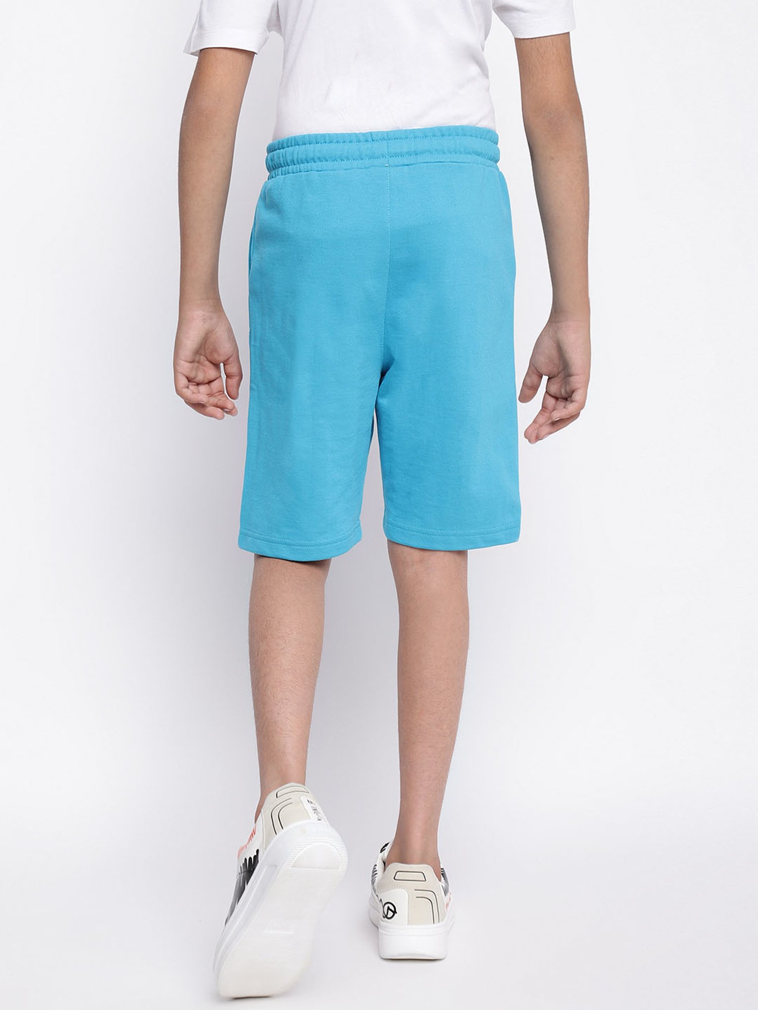 Lil Tomatoes Kids Aqua Printed Bermudas