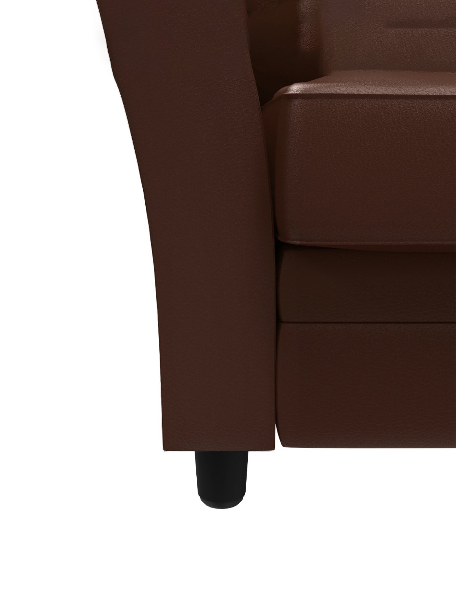 Godrej Interio Orlando Brown Leatherette 1 Seater Sofa