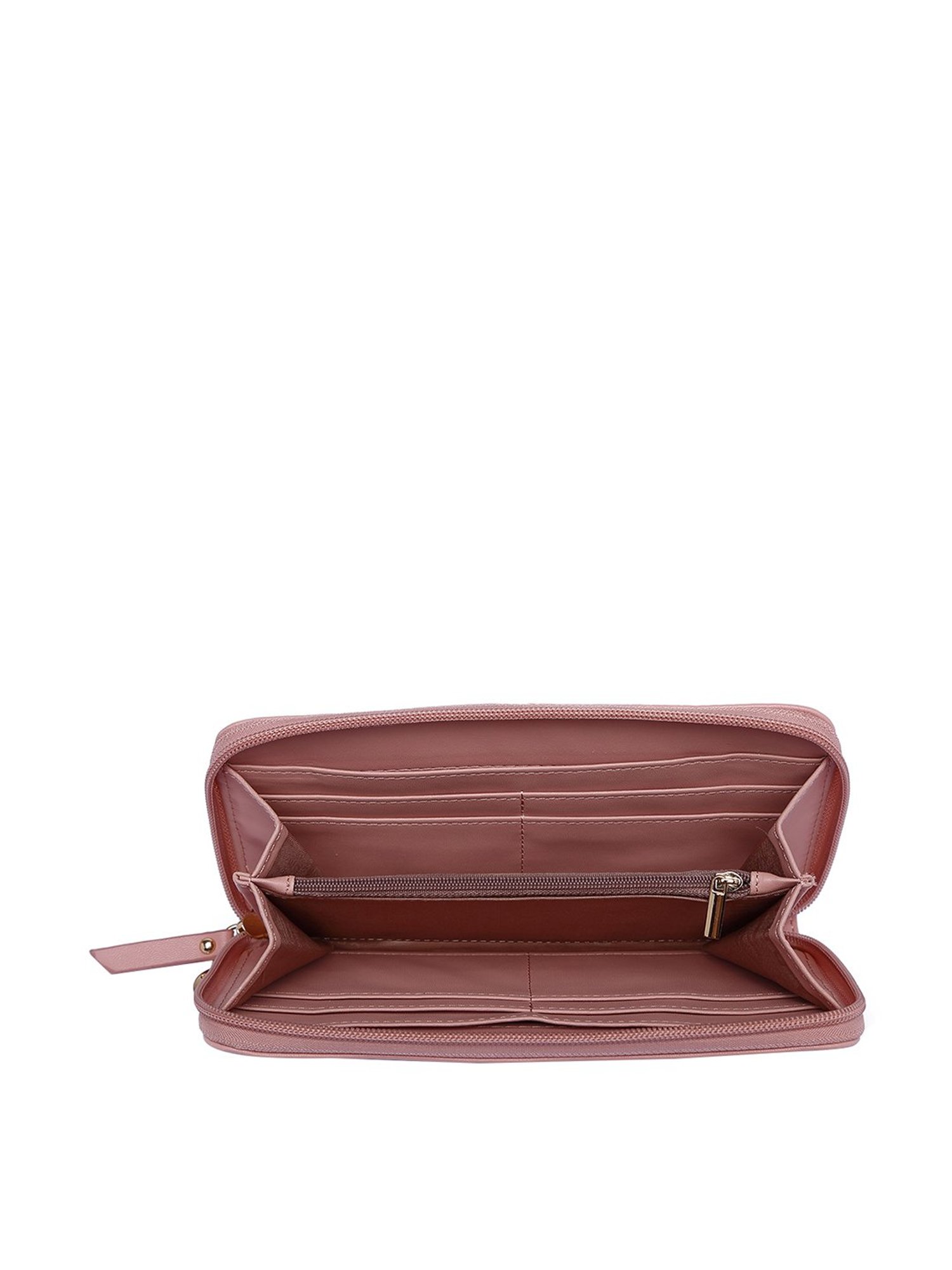 Caprese Star Pink Textured Zip Around Wallet for Women