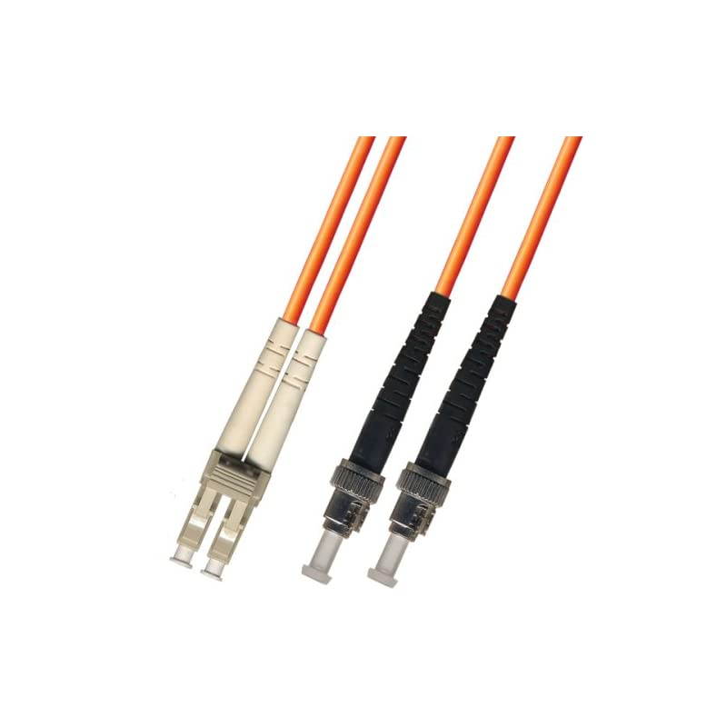 Meter Multimode Duplex Fiber Optic Cable 62525 LC to ST Orange