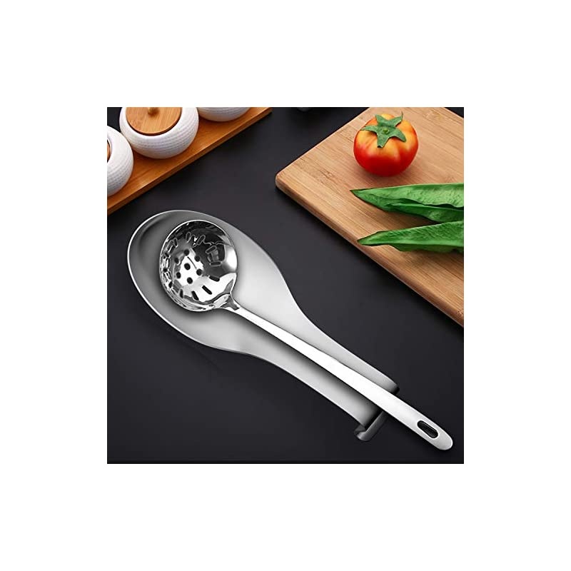Stainless Steel Spoon Rest Set of 2,  Large patula Ladle Holder, Spoon Rest Holder, Dishwasher Safe
