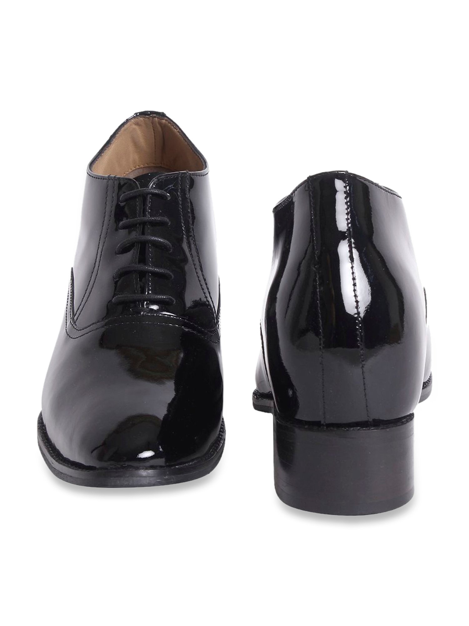 Celby Men's Height Increasing Black Oxford Boots