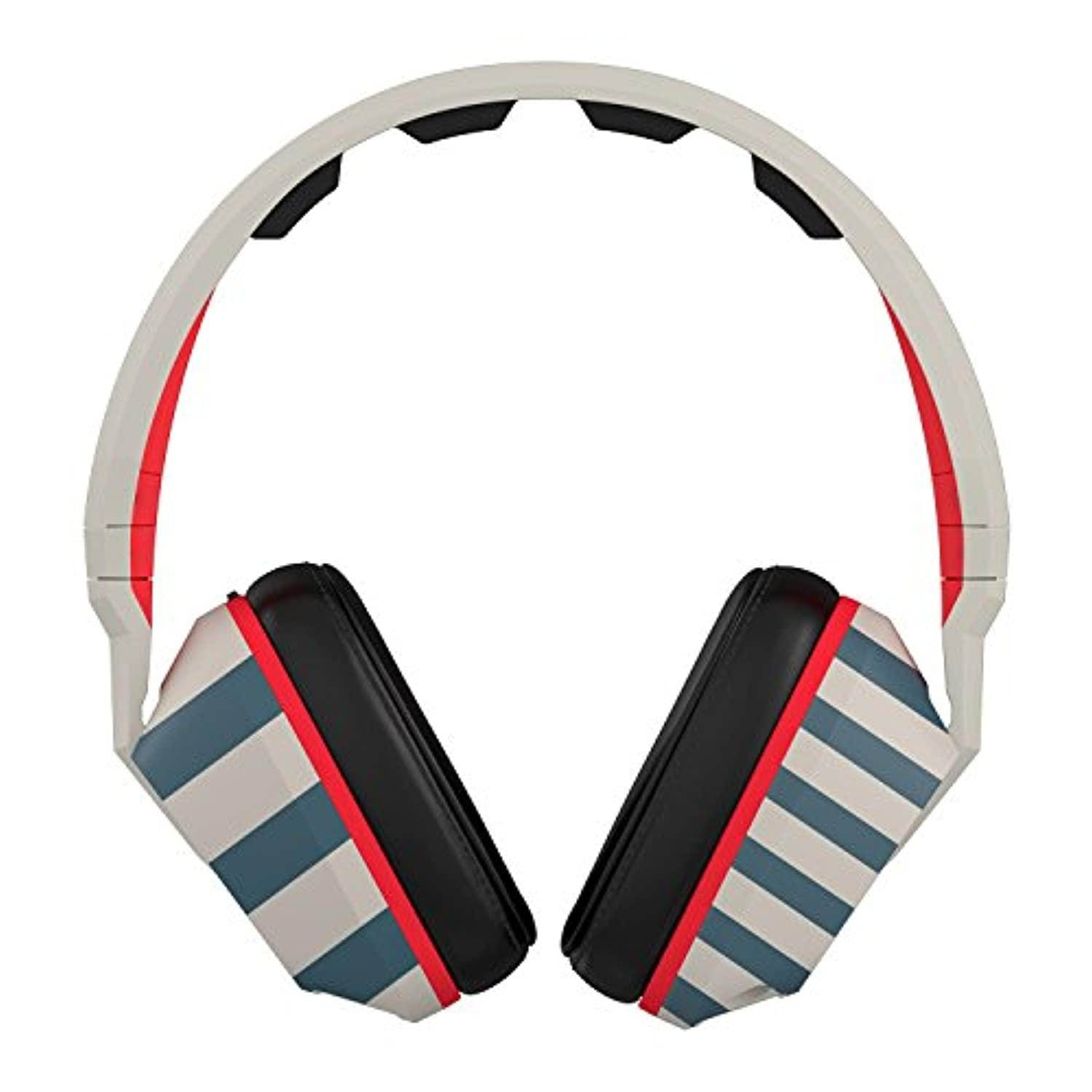 Skullcandy Crusher Headphones with Mic Stripes/Tan/Navy, One Size