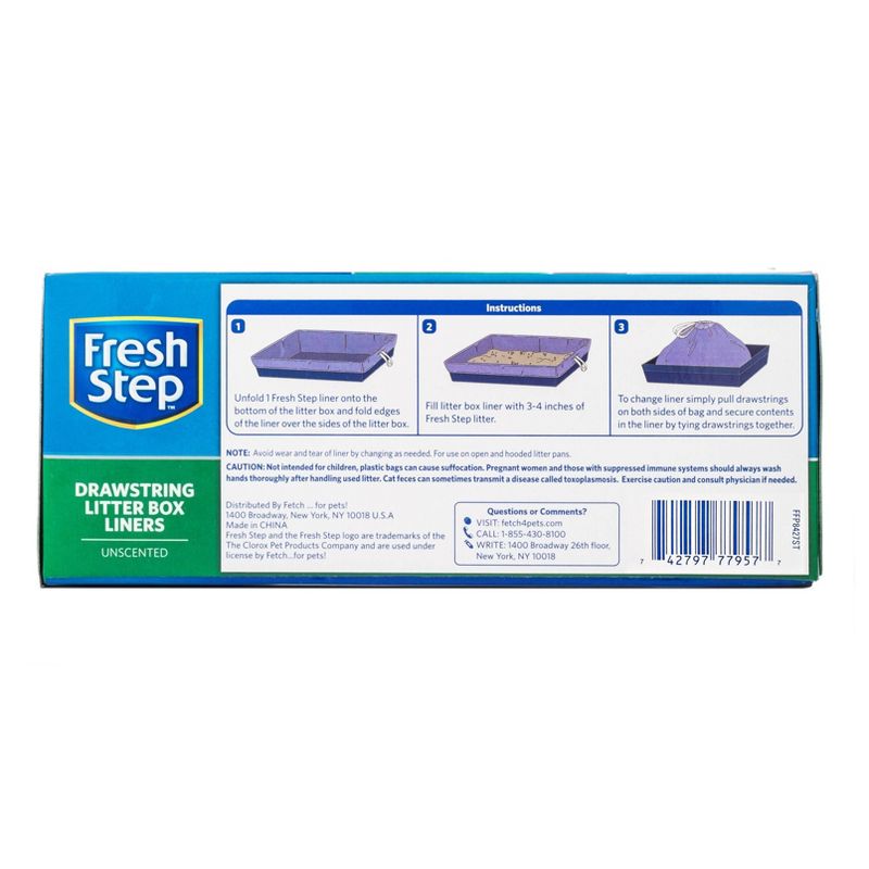 Fresh Step Cat Litter Box Liners Unscented - L