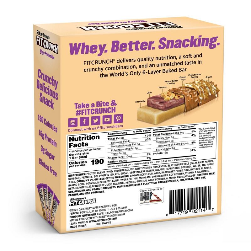 FITCRUNCH Peanut Butter & Jelly - 4ct