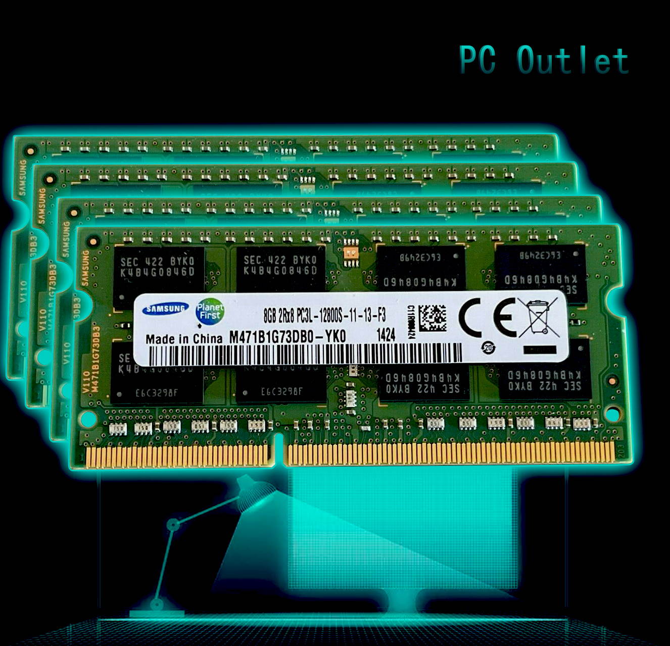 32GB (4x8GB) SAMSUNG 2Rx8 DDR3-1600MHZ LAPTOP MEMORY PC3L-12800S RAM SX-SOD-8GB-PC3L-1600