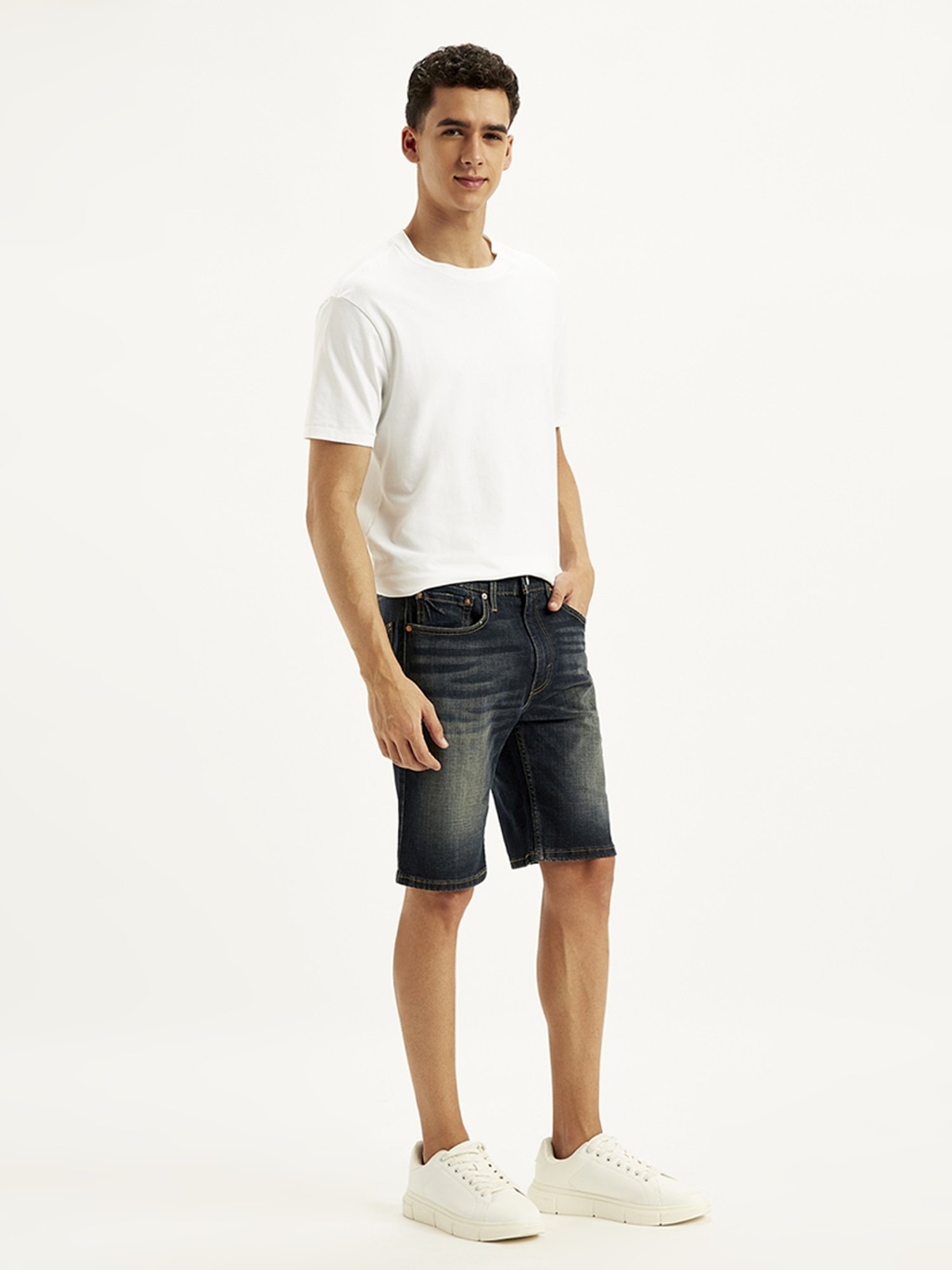 Levi's Black Tapered Fit Denim Shorts