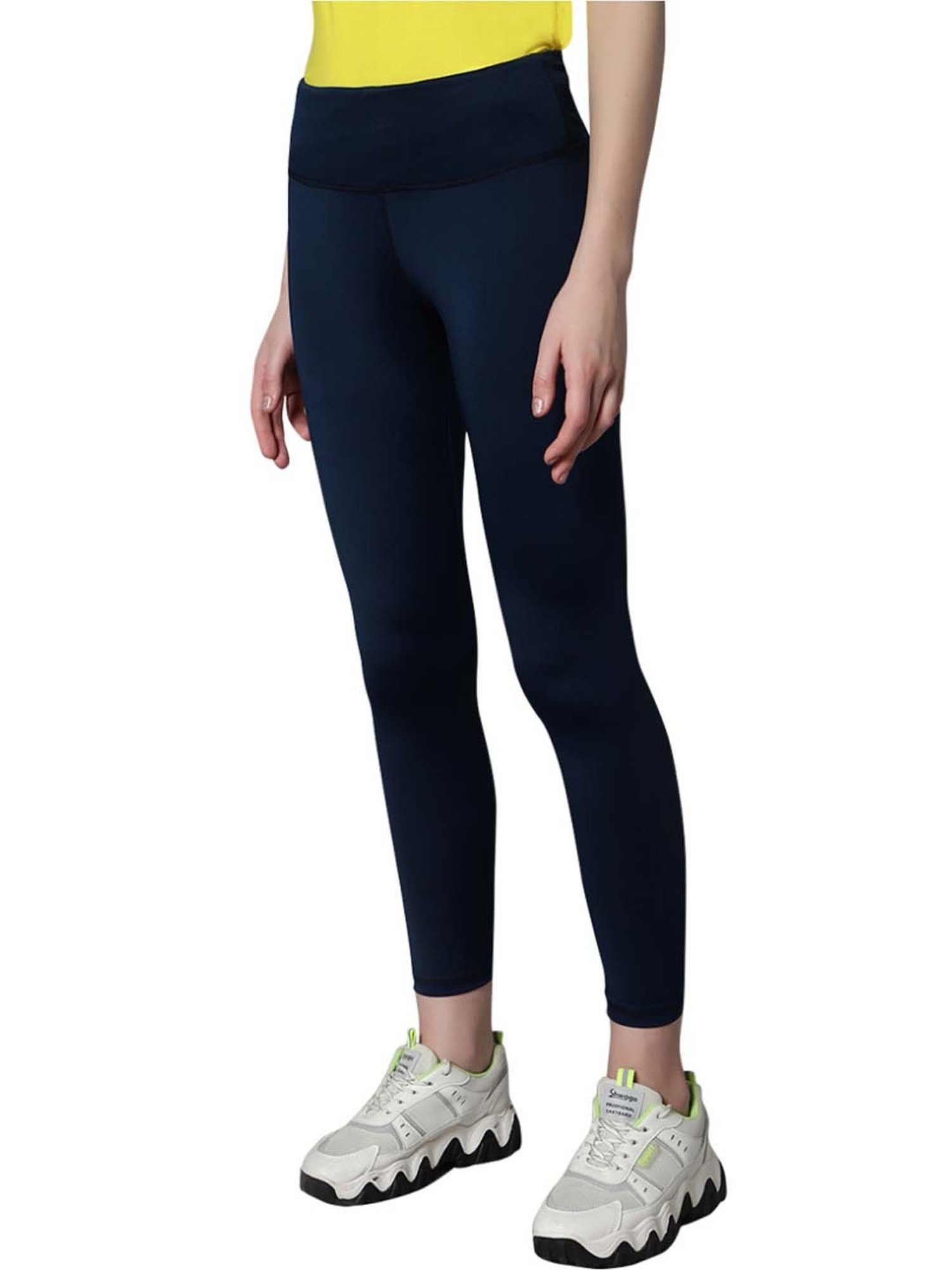 Omtex Blue Mid Rise Sports Tights