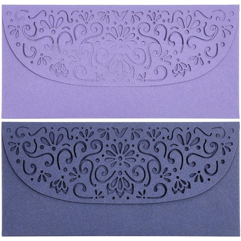 36-Pack Laser Cut Money Envelopes for Cash in 6 Colors, Perfect for Weddings, Birthdays, Graduations