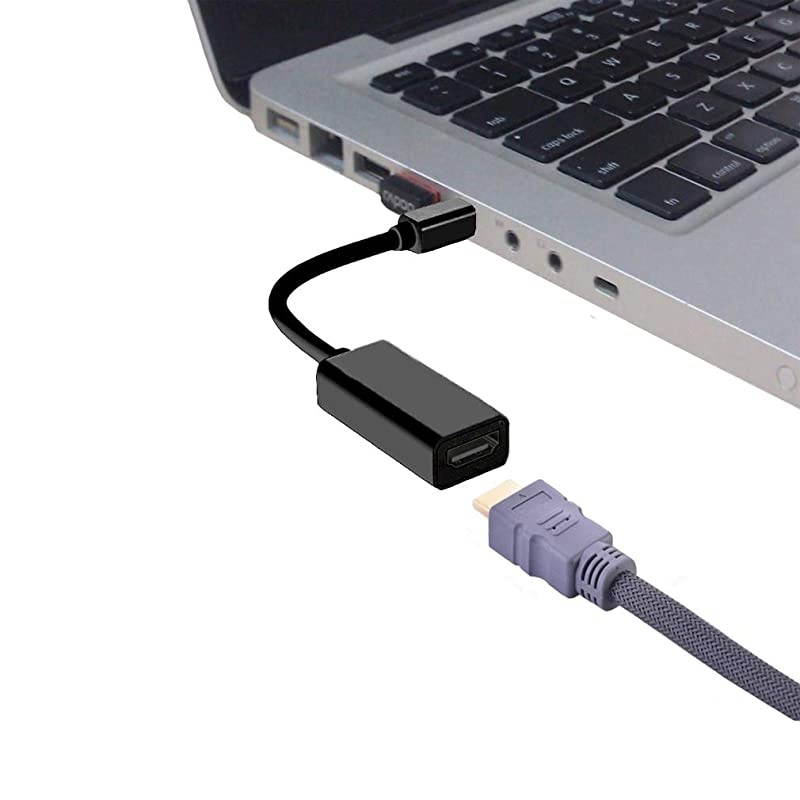 Mini DisplayPort to HDMI Adapter  Thunderbolt to HDMI Converter for MacBook AirPro Microsoft Surface ProDock Monitor Projector and More 1Pack Black