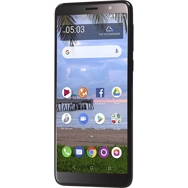 TCL A1X 4G LTE Prepaid Smartphone Locked Black 16GB SIM Card Included CDMA