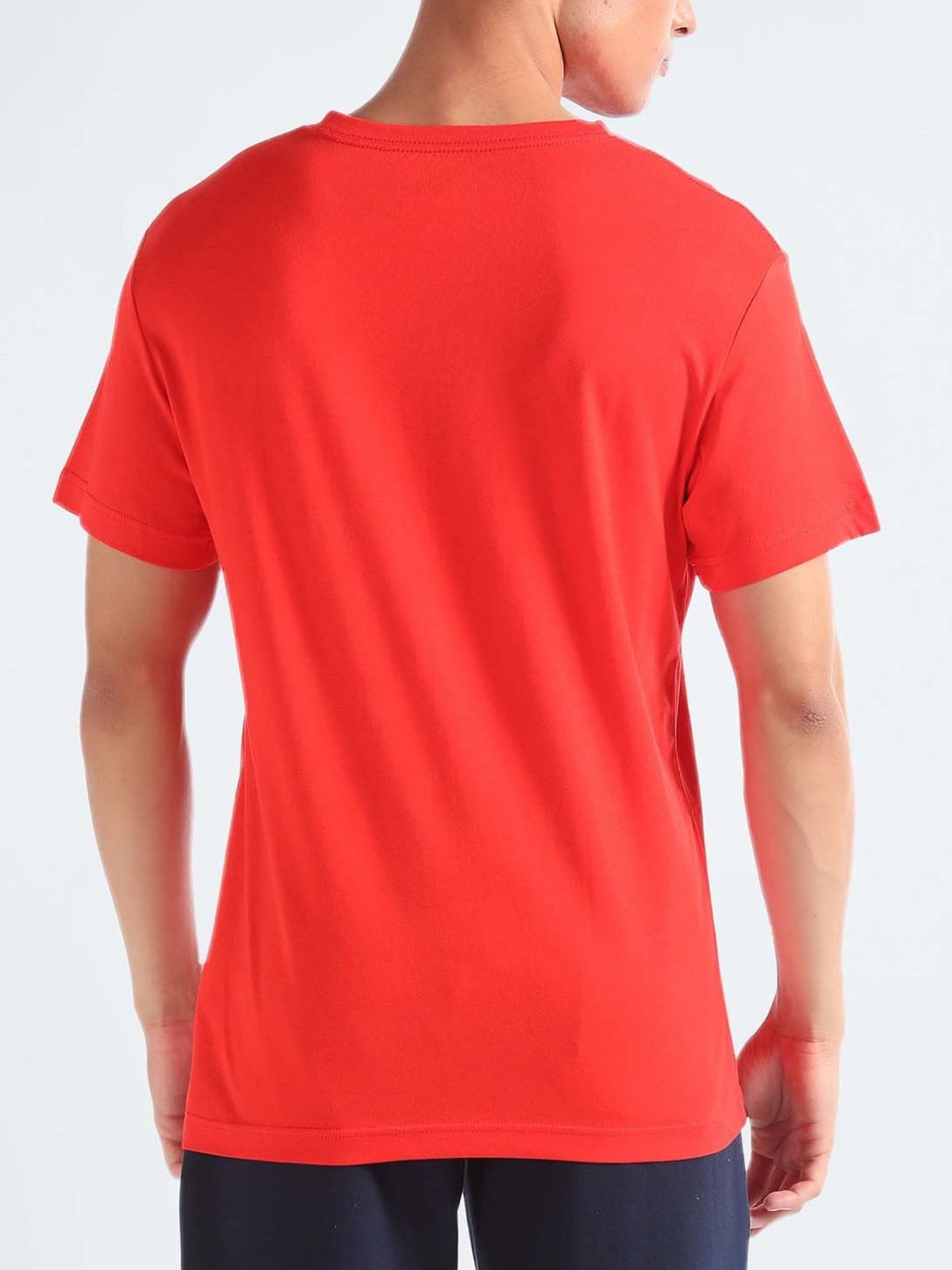 Calvin Klein Jeans Fiery Red & Bright White Regular Fit T-Shirt - Pack of 2