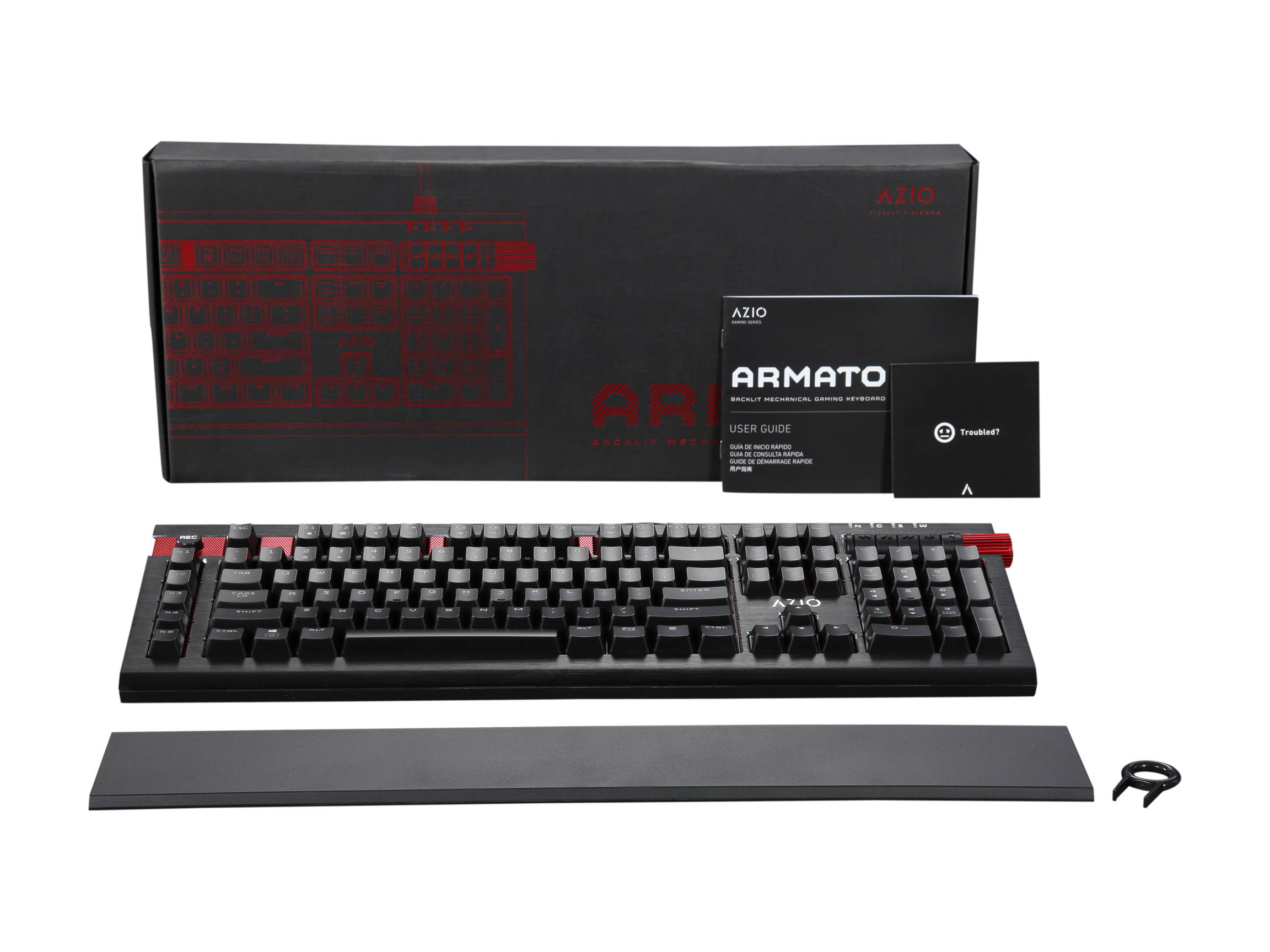 High Performance Gaming Keyboard and Mouse Combo, LED Rainbow Backlit USB Wired Computer Keyboard 104 Key, Spill-Resistant Design, Ergonomic Wrist Rest Keyboard Mouse Set for Windows PC Gamer - Black