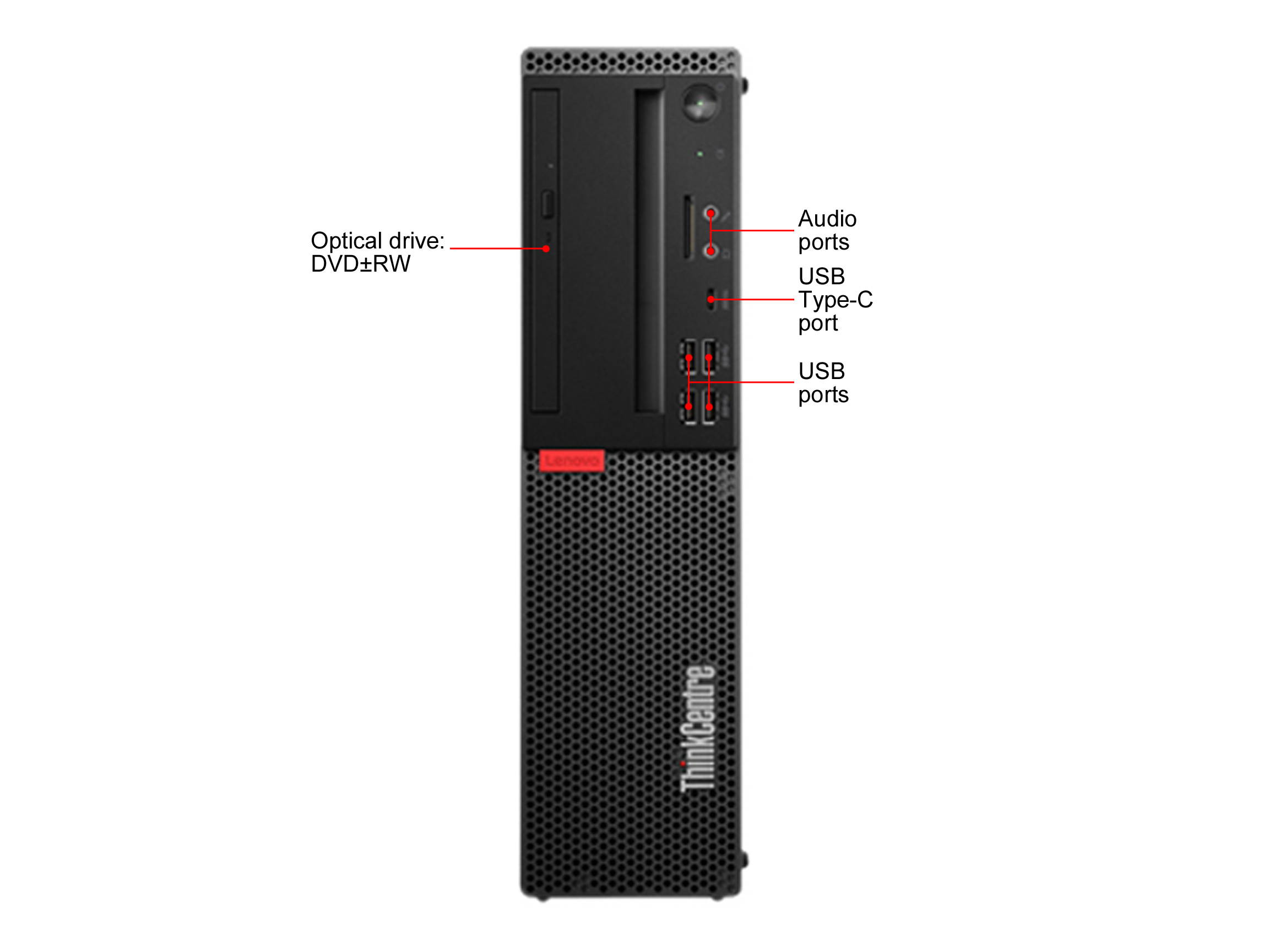 Lenovo Desktop Computer ThinkCentre M920 (10SJ000LUS) Intel Core i5 8th Gen 8500 (3.00 GHz) 8 GB DDR4 256 GB SSD Windows 10 Pro 64-bit