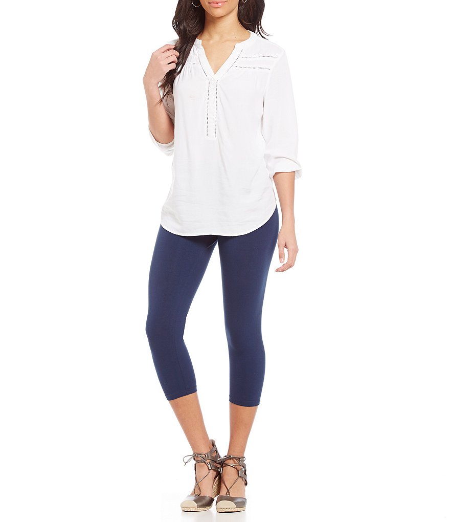 Intro Petite Size Bella Solid Double Knit Slim Her Leggings