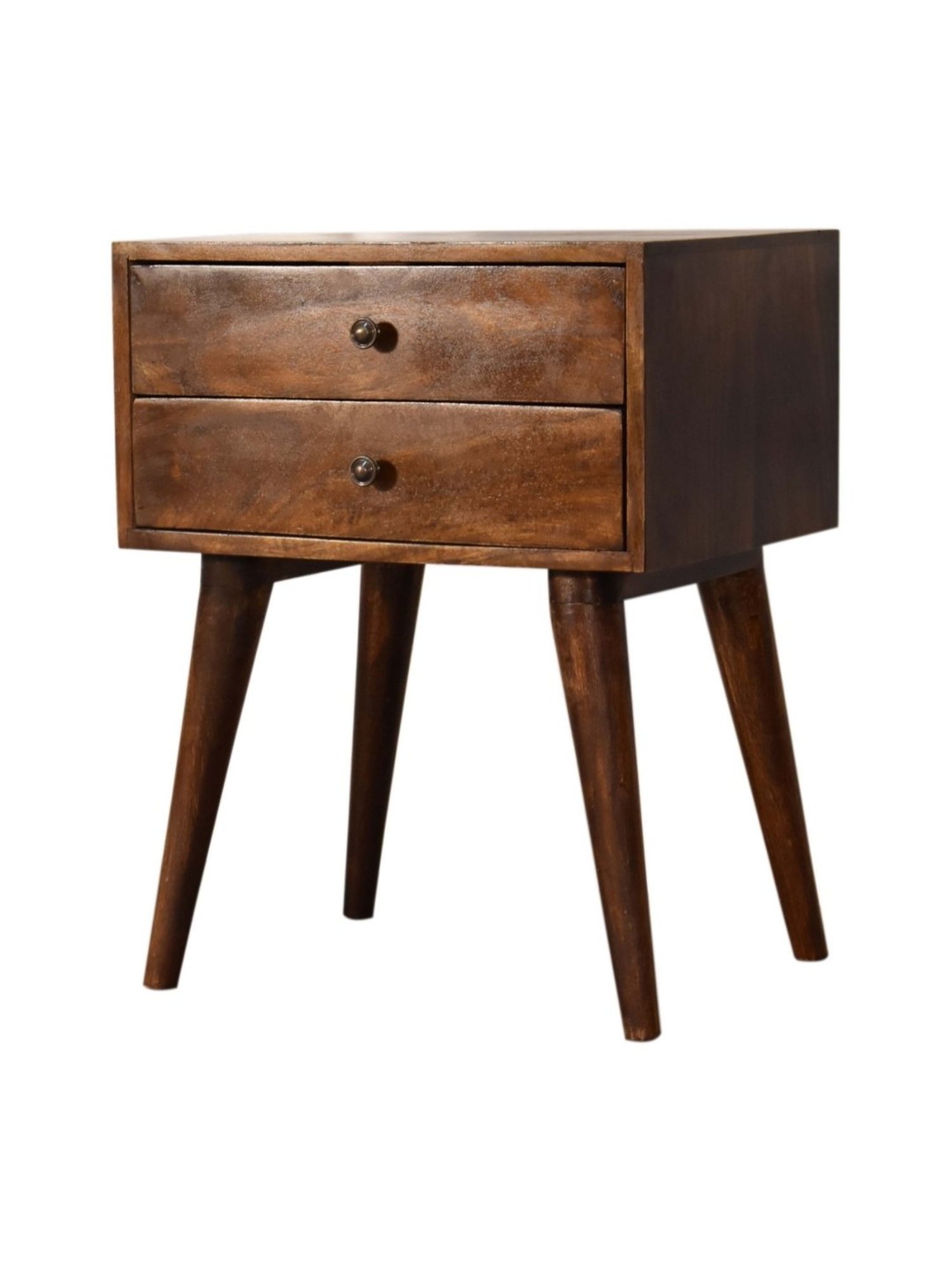 Ikiriya Avina Solid Dark Brown Wood End Table