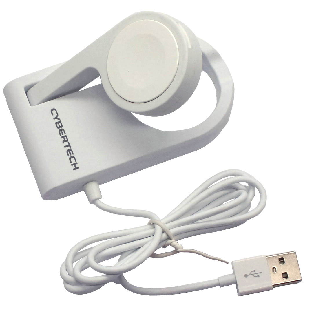 [MFI Certified] Apple iWatch Protable Magnetic Charging Dock,Foldable Design To Enable Nightstand Mode With 3ft Long USB Cable For All iWatch Models (Silver)