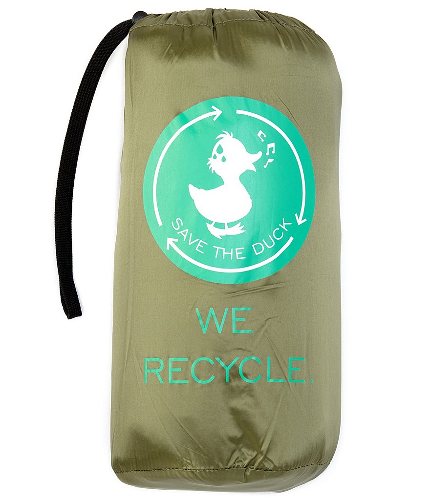 Save the Duck Stella Packable Long Sleeve Hooded Rain Jacket