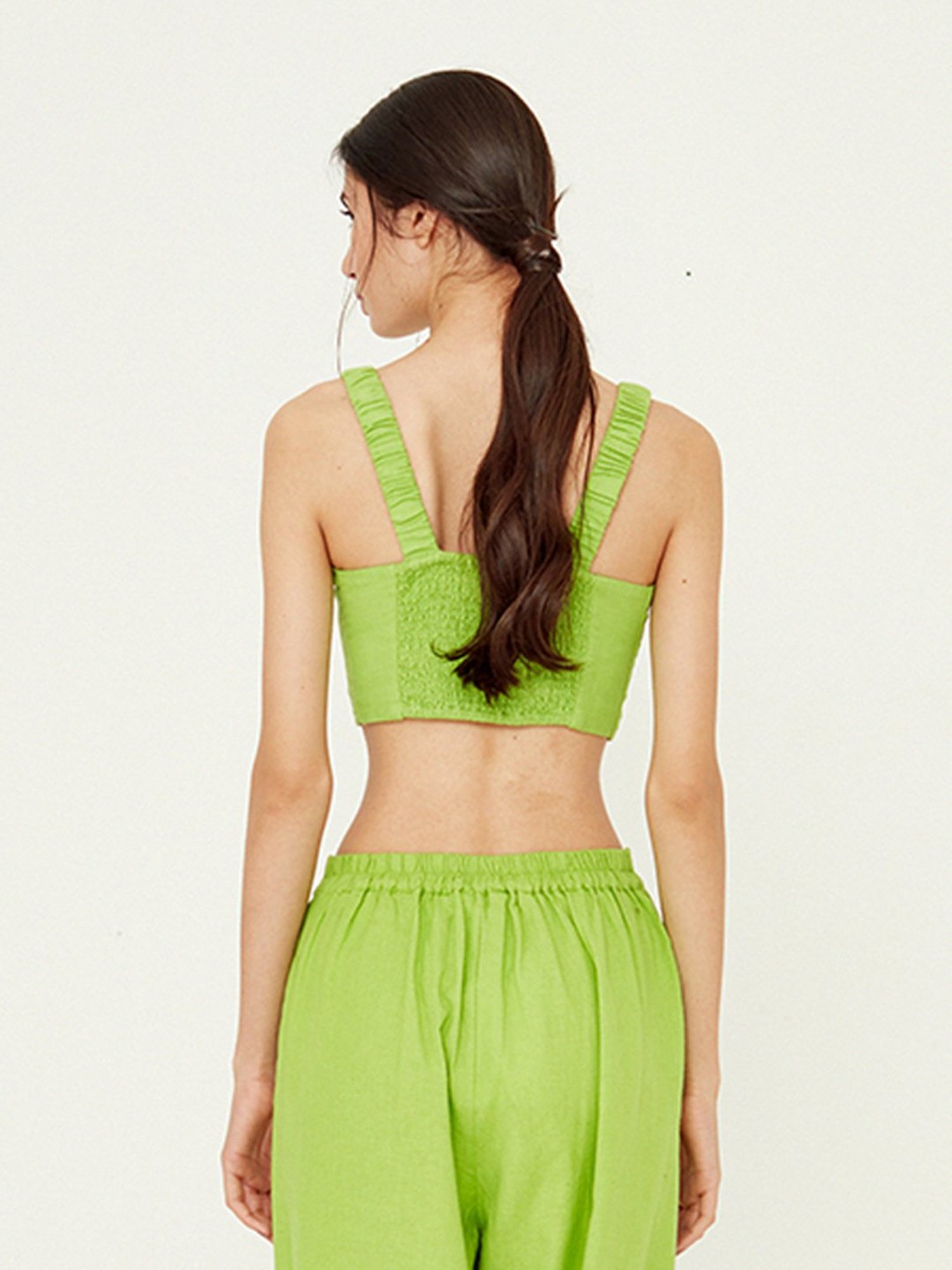 ANCESTRY Green Crop Top