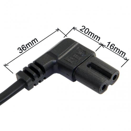 CHENYANG  Europe 2pin Male to 90 Degree Right Angled IEC 320 C7 Power Supply Cord cable 1M