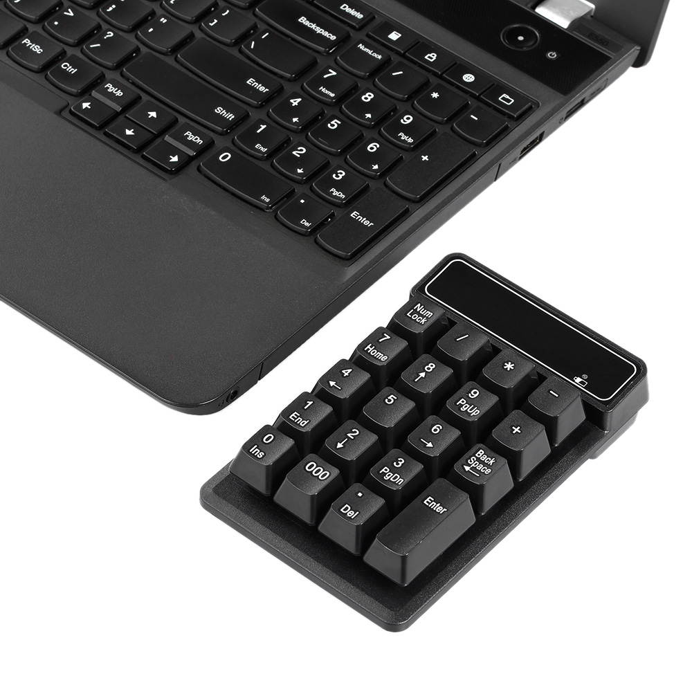 2.4Ghz Wireless Numeric Keypad Mechanical Feel Number Pad Keyboard 19 Keys w/ USB Receiver Water-proof for Laptop Desktop PC
