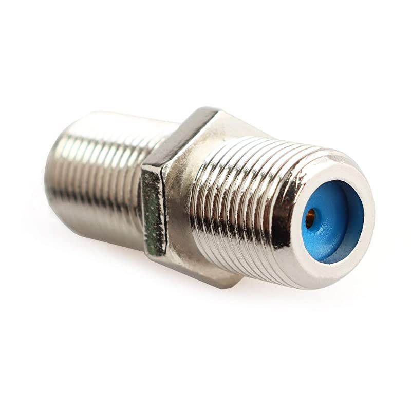 F81 Barrel Connectors High Frequency 3GHz Female to Female FType Adapter Couplers 5 pcs Silver