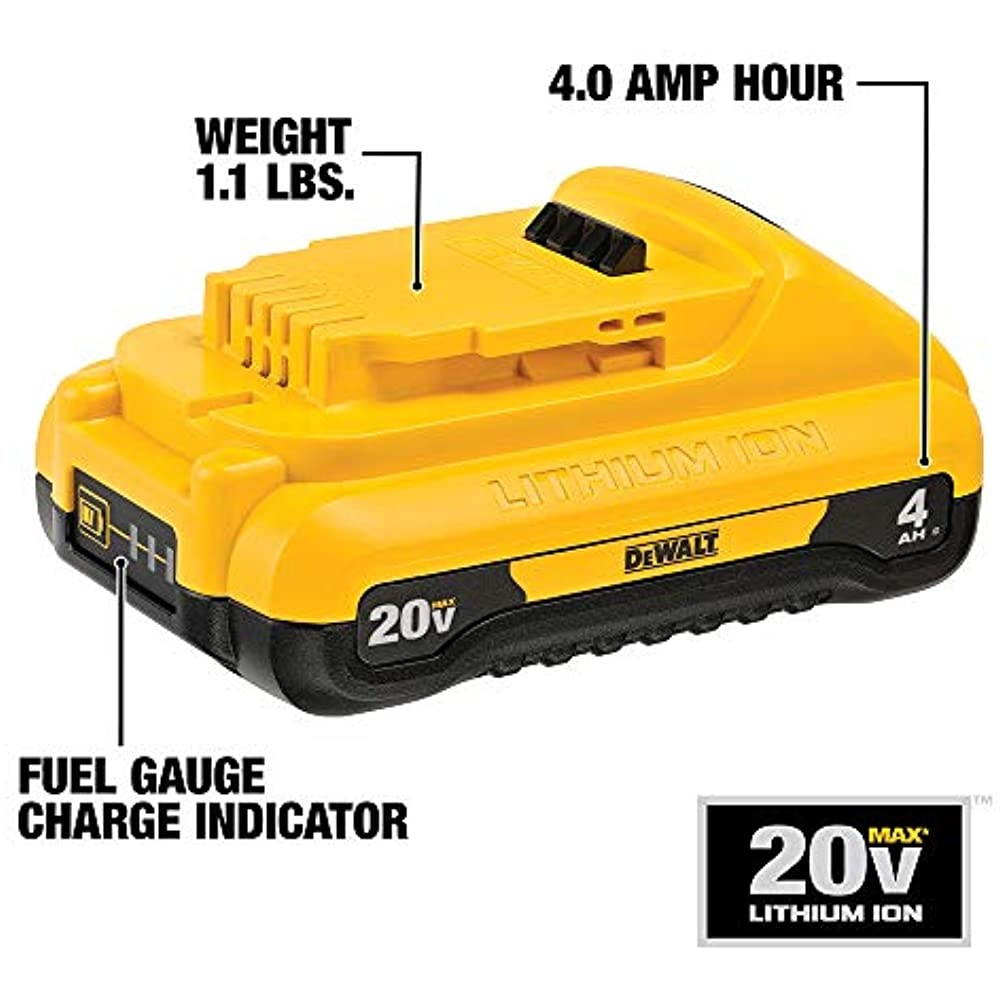 DEWALT 20V MAX* Batteries, Compact, 4.0-Ah, 2-Pack (DCB240-2)
