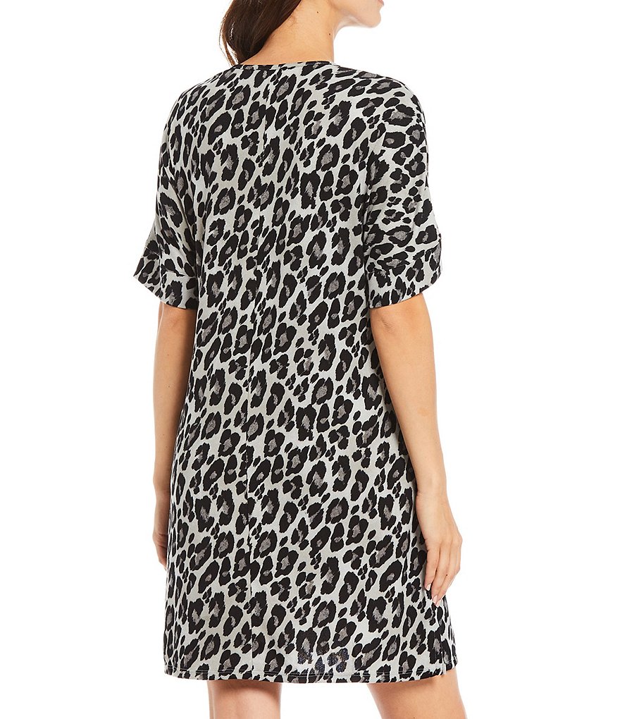 N by Natori Mirage Ombre Animal Print Cozy Knit Sleepshirt