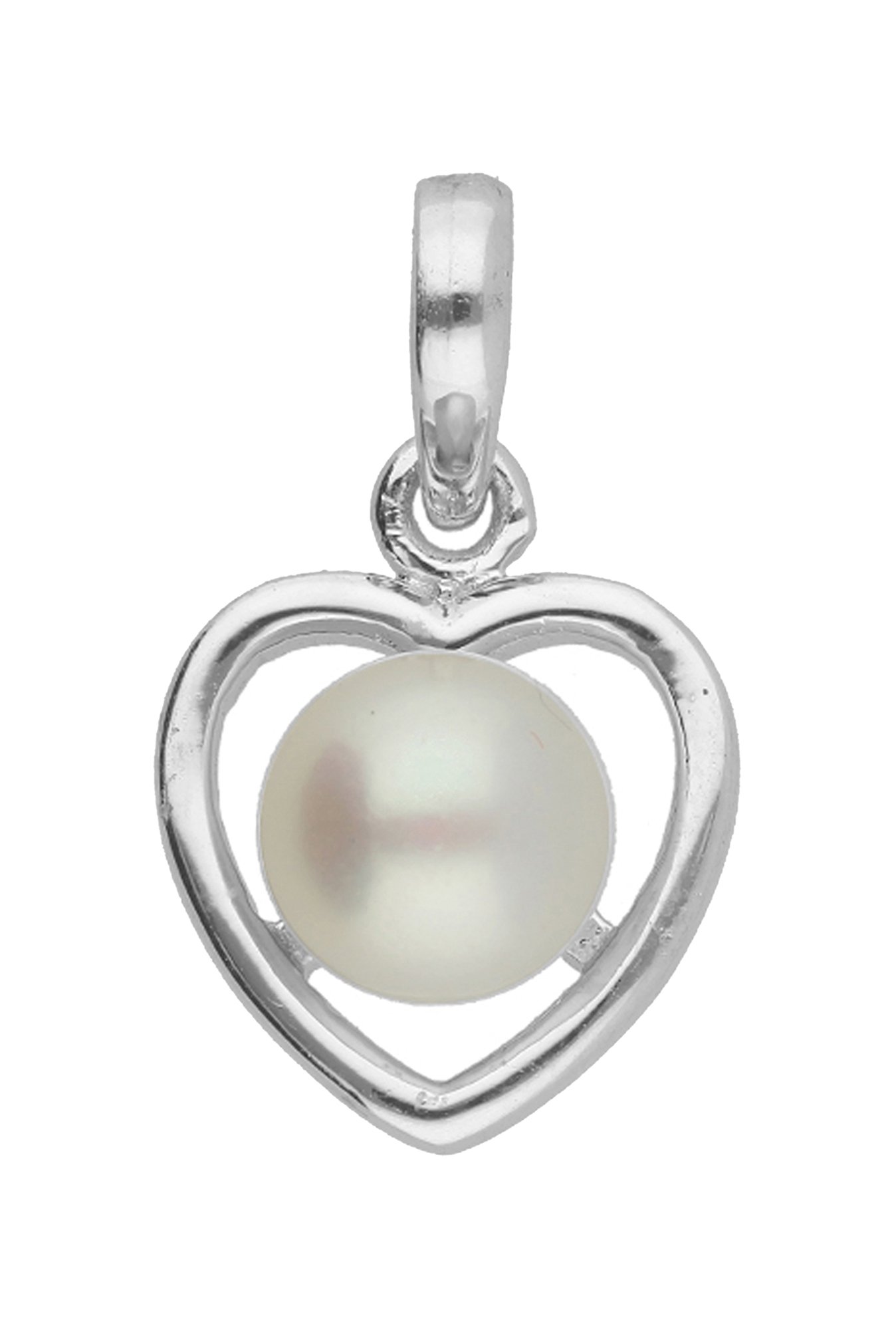 Sri Jagdamba Pearls Heart 92.5 Sterling Silver Pendant