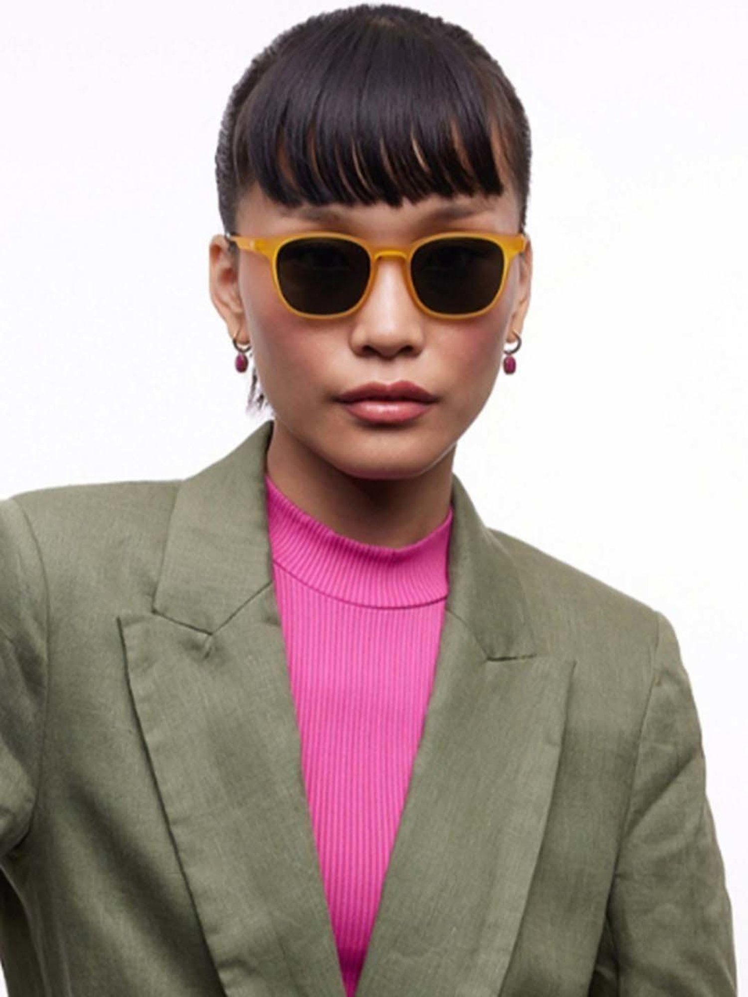 HUSTLR Green Wayfarer Polarised and UV Protected Lens Unisex Sunglasses