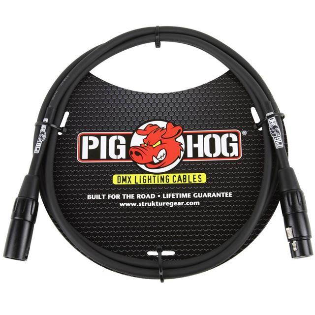 pig hog phdmx5 3pin dmx lighting cable, 5 feet