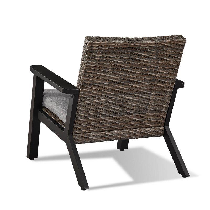 2pk Norwood Patio Accent Chair Black -Real Flame