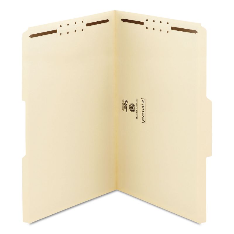 Smead Pressboard Folders with Two Pocket Dividers Legal Six-Section Red 10/Box 19079