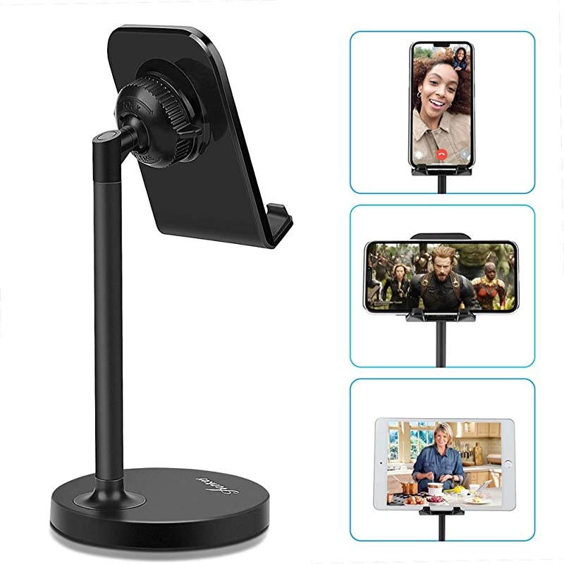 Adjustable Cell Phone Stand Desk Cellphone Holder Compatible with iPhone Xs Max XS XR X 6 6S 7 8 Plus All Android Smartphone iPad Other 713 Tablets
