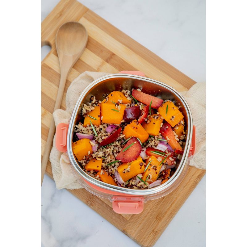 Ello 5 Cup Stainless Steel Lunch Bowl - Peach