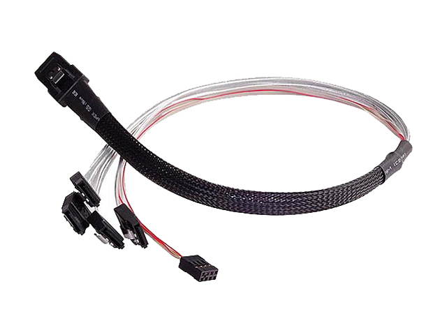 SilverStone 36 Pin Minisas Sff-8087 (Target) to SATA 7Pin (Host) + Sideband Cable 0.5M CPS03-RE Components Other RL-CPS03-RE