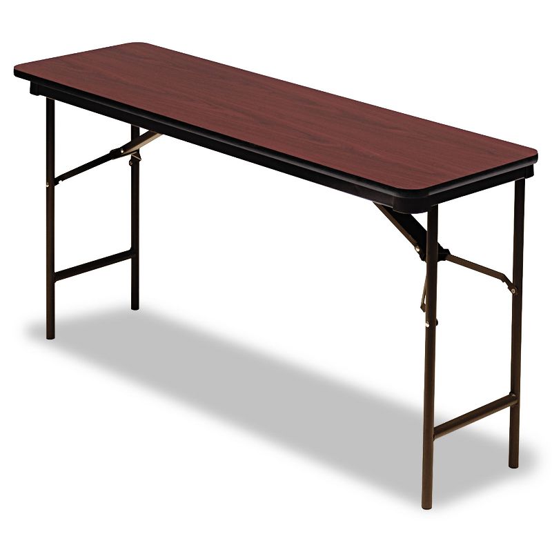 Iceberg Premium Wood Laminate Folding Table Rectangular 60w x 18d x 29h Mahogany 55274