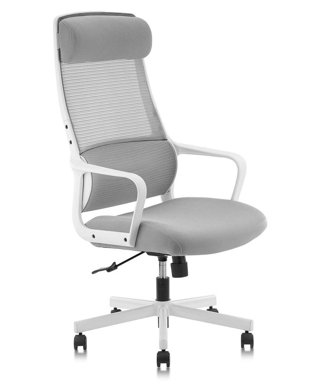 COLAMY High Back Office Chair Modern Home Swivel Computer Task Chair with Armrests Padded Headrest Ergonomic Mesh Desk Chair