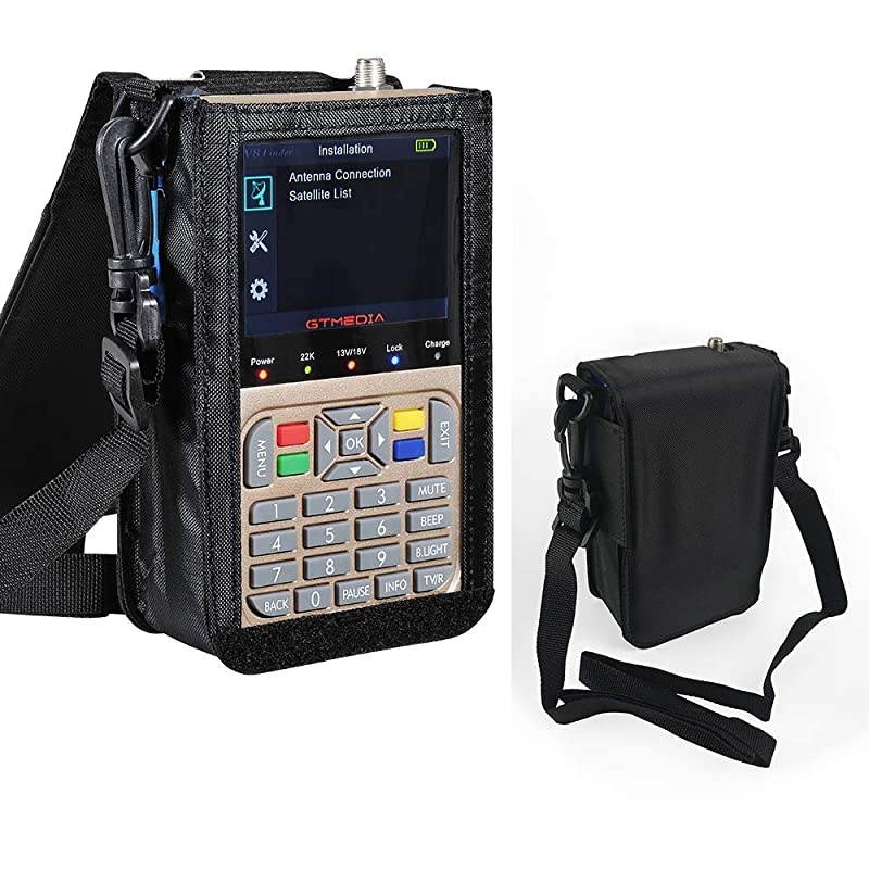 V8 Satellite Finder Meter TV DVB-S/S2/S2X Signal Receiver H.264 Sat Detector, HD 1080P FTA 3.5" LCD Built-in 3000mAh Battery for Adjusting Sat Dish